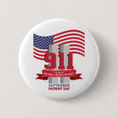 9.11 Patriot Day; Vergiss niemals Button (Vorderseite)