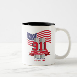 9.11 Patriot Day; Vergiss niemals Zweifarbige Tasse
