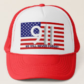 9. /11. September 11th WTC - vergessen Sie nie Hut Truckerkappe (Vorderseite)