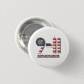 9-11 ursprünglicher Flaggen-Muster-Knopf Button (Vorne & Hinten)