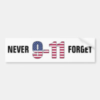 9-11 vergessen Sie nie Autoaufkleber