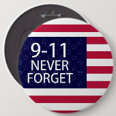 9-11 Vergessen Sie nie Button (Vorne & Hinten)