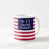 9-11 Vergessen Sie nie Kaffeetasse (VorderseiteRechts)