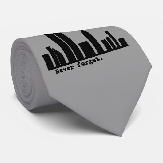 9-11 vergessen Sie nie NY Skyline-T-Shirts, Knöpfe Krawatte (Gerollt)