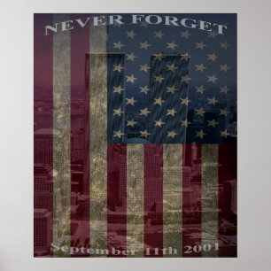 9/11 vergessen Sie nie - Plakat