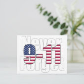 9-11 Vergessen Sie nie Postkarte (Stehend Vorderseite)