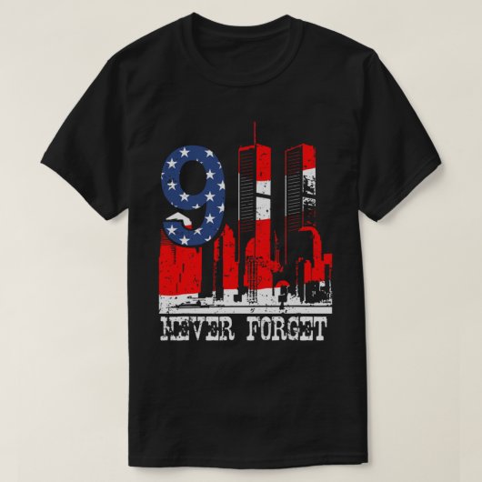 9-11 Vergessen Sie nie T-Shirt (Design vorne)