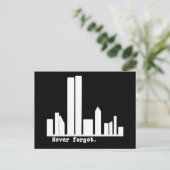 9-11 Vergessen Sie niemals die NY Skyline-Hemden,  Postkarte (Stehend Vorderseite)