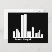 9-11 Vergessen Sie niemals die NY Skyline-Hemden,  Postkarte (Vorne/Hinten)