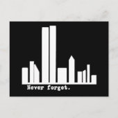 9-11 Vergessen Sie niemals die NY Skyline-Hemden, Postkarte (Vorderseite)