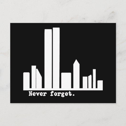 9-11 Vergessen Sie niemals die NY Skyline-Hemden,  Postkarte (Vorderseite)