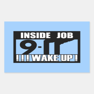 9-11 WACHEN INSIDER-JOB - 911 Wahrheit, truther Rechteckiger Aufkleber