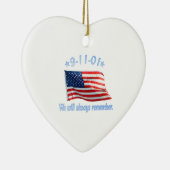 9-11 Wir werden uns immer daran erinnern Keramik Ornament (Rechts)