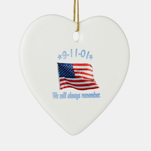 9-11 Wir werden uns immer daran erinnern Keramik Ornament (Rechts)