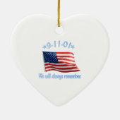 9-11 Wir werden uns immer daran erinnern Keramik Ornament (Hinten)