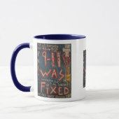 9-11 wurde fixiert (blau) tasse (Links)