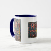 9-11 wurde fixiert (blau) tasse (Vorderseite Links)