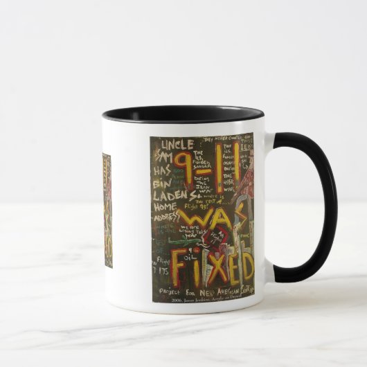9-11 wurde fixiert (schwarz) tasse (Rechts)