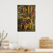 9-11 wurde schwarz fixiert poster (Küche)