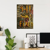 9-11 wurde schwarz fixiert poster (Heimbüro)