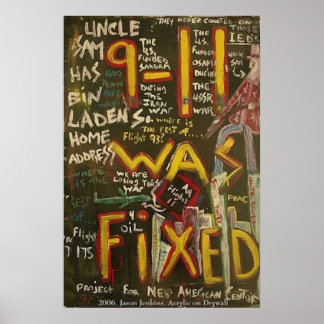 9-11 wurde schwarz fixiert poster