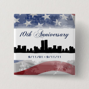 9-11 zehnte Jahrestags-Erinnerungs-Knöpfe Button
