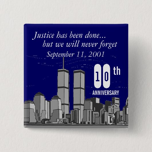 9-11 zehnter Jahrestag Button (Vorderseite)