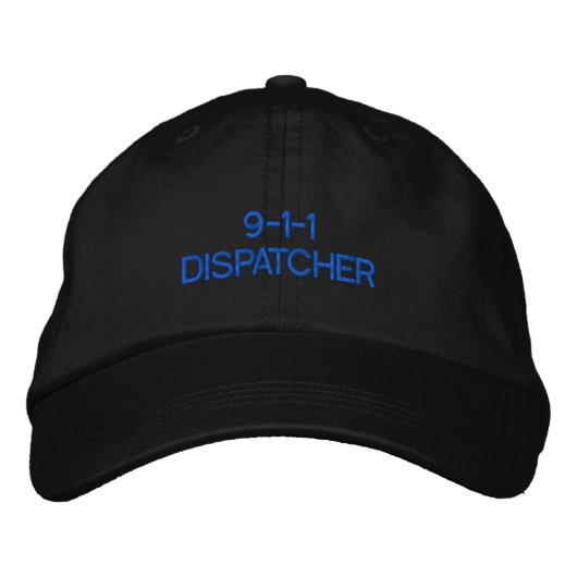 9-1-1-Dispatcher-Hat Bestickte Baseballkappe (Vorderseite)