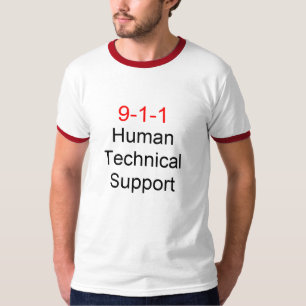 9-1-1 menschliche technische Unterstützung T-Shirt