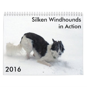 9 2016 seidenes Windhounds im Aktions-Kalender Kalender