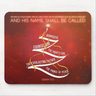 9:6 Bibel-Vers des Weihnachten- Mousepad - Jesaja-