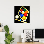 9 BALL BILLIARDS POOL ART POSTER (Heimbüro)