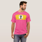 9 Ball Billiards Pool Table Night Ball T-Shirt (Vorne ganz)