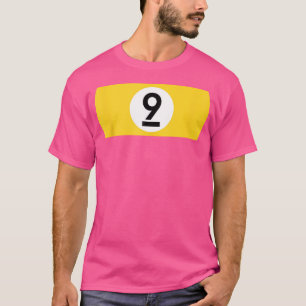 9 Ball Billiards Pool Table Night Ball T-Shirt