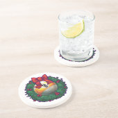 9 Ball Christmas Wreath Green Getränkeuntersetzer (Seite)