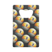 9-Ball-Muster gestrichen Kreditkartenflaschenöffner (Rückseite)
