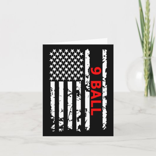 9 BALL POOL TISCH GIFT KARTE (Vorderseite)