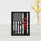 9 BALL POOL TISCH GIFT KARTE (Gelbe Blume)