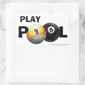 9 Ball- und 8 Ball Play Pool Stickers (Tasche)
