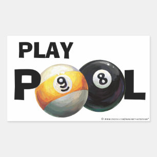 9 Ball- und 8 Ball Play Pool Stickers