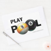 9 Ball- und 8 Ball Play Pool Stickers (Umschlag)