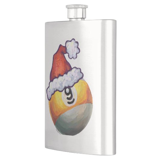 9 ball WeihnachtsRed Hat Flachmann (Links)