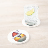 9 ball WeihnachtsRed Hat Untersetzer (Seite)