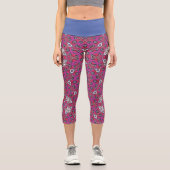 9. Band Kaleidoskop Art Capri Leggings (Vorderseite)