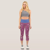 9. Band Kaleidoskop Art Capri Leggings (Vorderseite)