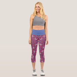 9. Band Kaleidoskop-Kunst siebzehn Capri Leggings