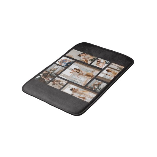 9 Benutzerdefinierte Fotomaterial-Vorlage personal Badematte (Schrägansicht)