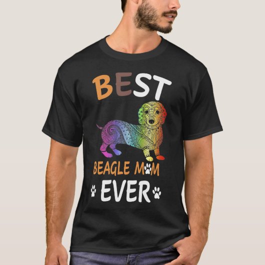 9 Beste Beagle-Mutter überhaupt 7 T-Shirt (Vorderseite)