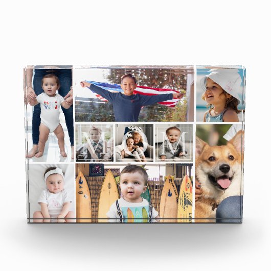 9 Bild Collage für Mama Fotoblock (Vorderseite)