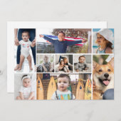 9 Bildfoto Collage Feiertagskarte (Vorne/Hinten)